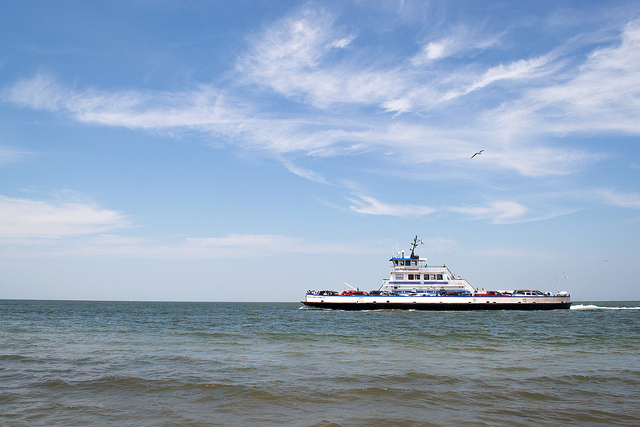 Ft Fisher Ferry on Water